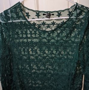 Forever 21 See Through Lace Top